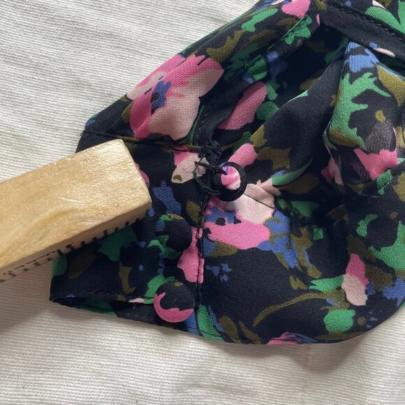 Veronica Beard Naomi Floral Mini Dress Sz 0 Women's Silk Long Sleeve Multicolor - Picture 8 of 10